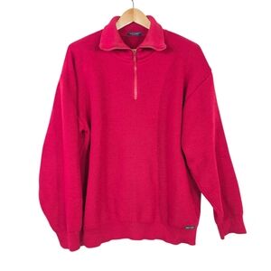 Saint James Virgin  Wool knit quarter zip pull over